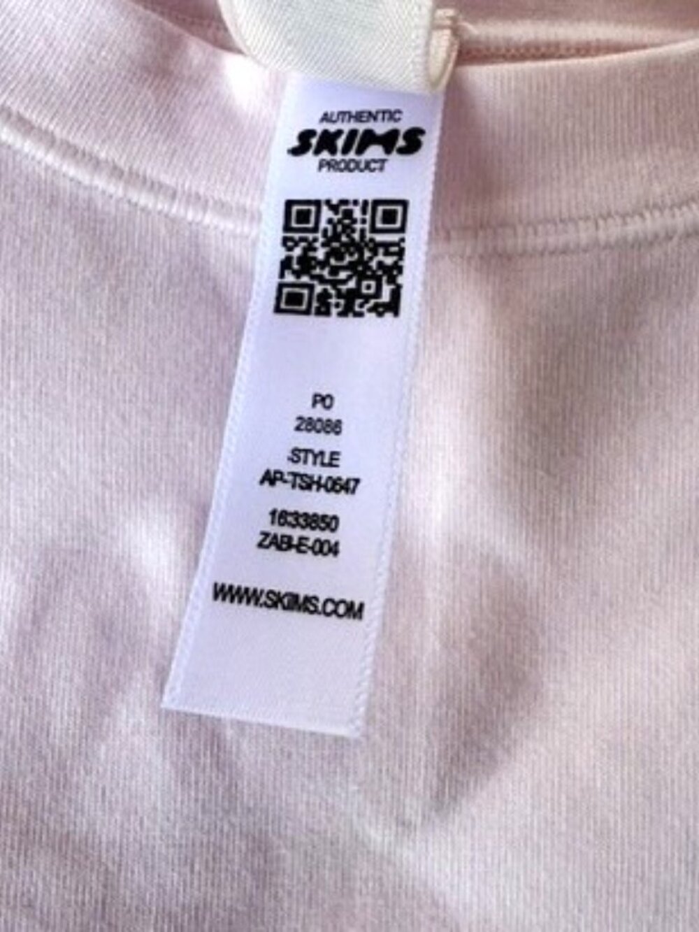 SKIMS Cotton Jersey Long Sleeve Tee – Barely Pink 💕 NWT - Picture 4 of 8
